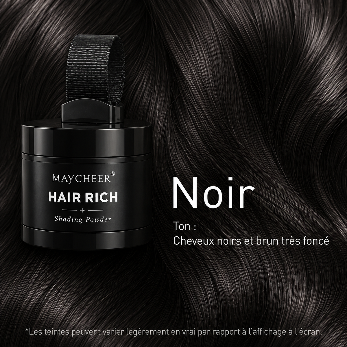 Poudre densifiante MAYCHEER teinte noir