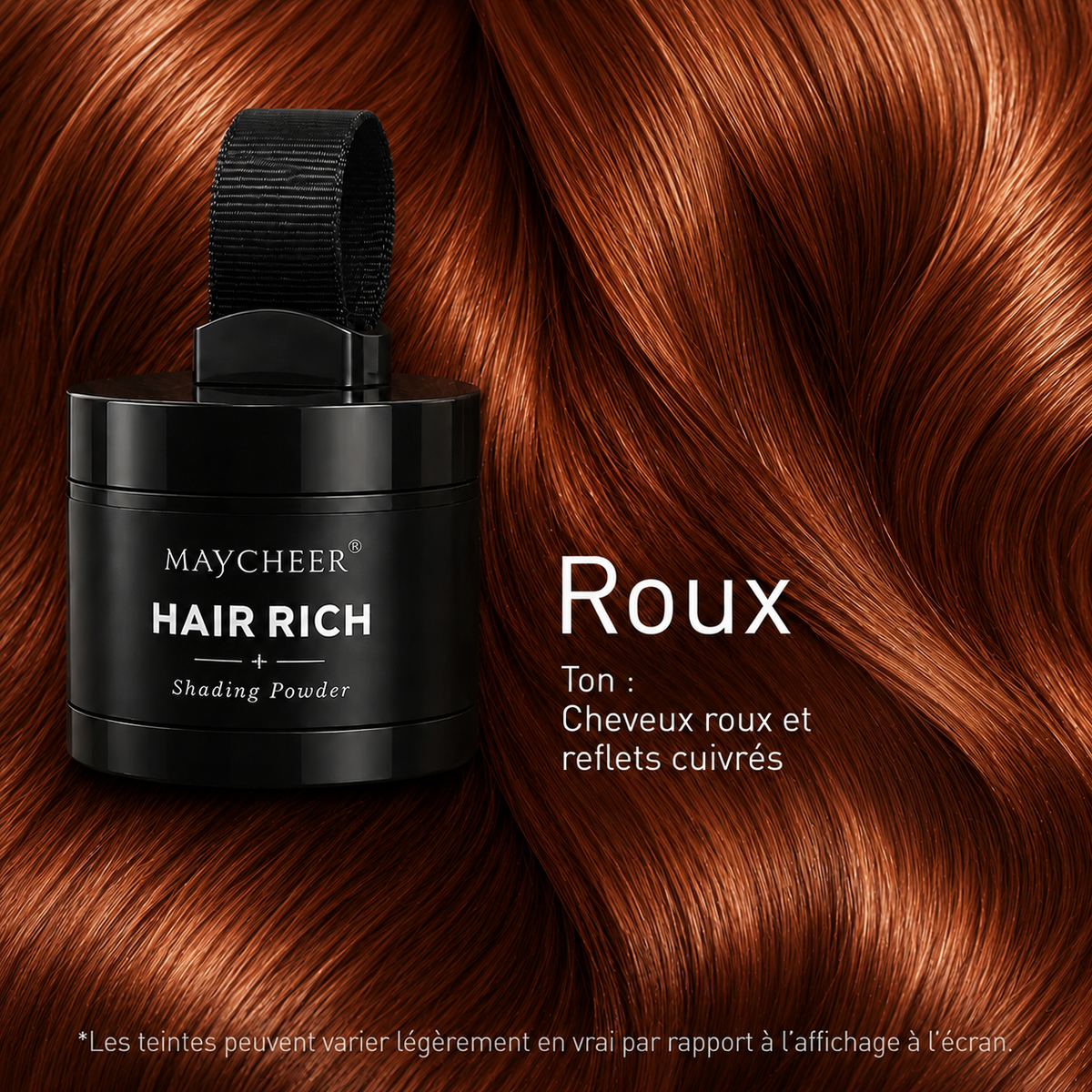 Poudre densifiante MAYCHEER teinte roux